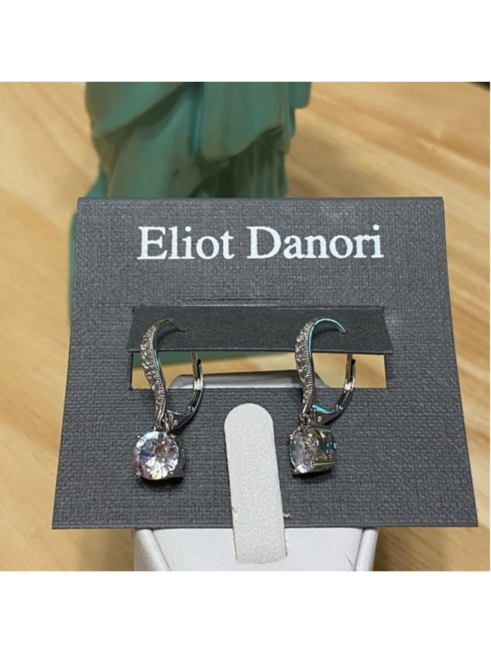 Eliot Danori Cubic Zirconia leaver back drop earrings - Picture 5 of 8